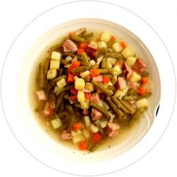 grüne Bohnensuppe mit Kasseler