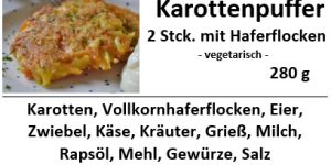 Karottenpuffer mit Haferflocken