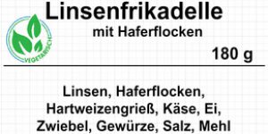Linsenfrikadelle mit Haferflocken