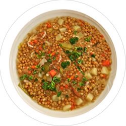 Linsensuppe mit Schweinespeck