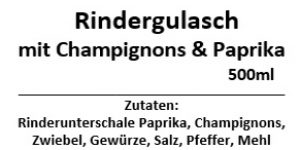 Rindergulasch mit Champignon & Paprika