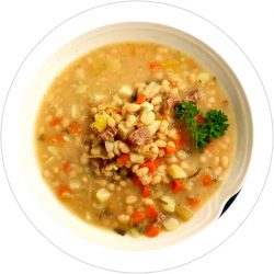 weiße Bohneneintopf mit Rindfleisch